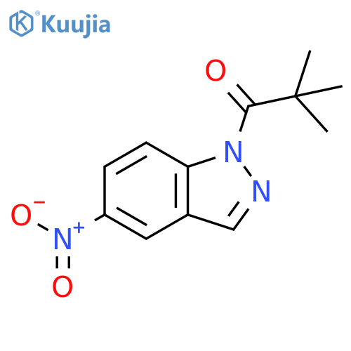 2,2-dimethyl-1-(5-nitro-1H-indazol-1-yl)propan-1-one(WXG02553) structure