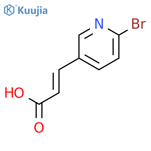 (E)-3-(6-Bromopyridin-3-yl)prop-2-enoic acid structure
