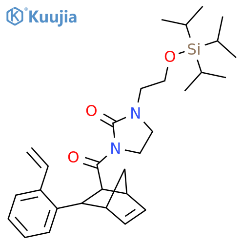2-Imidazolidinone, 1-[[(1R,2S,3S,4S)-3-(2-ethenylphenyl)bicyclo[2.2.1]hept-5-en-2-yl]carbonyl]-3-[2-[[tris(1-methylethyl)silyl]oxy]ethyl]-, rel- structure