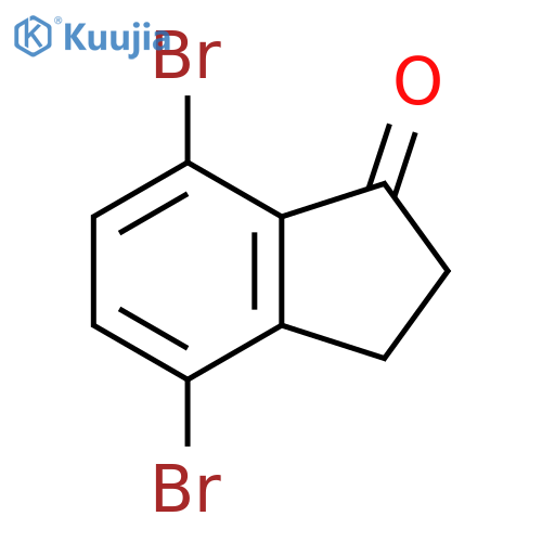 4,7-dibromo-2,3-dihydro-1H-inden-1-one structure