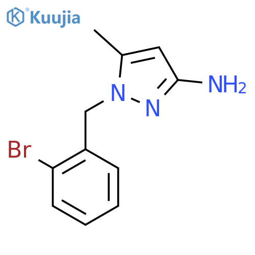 1-(2-bromophenyl)methyl-5-methyl-1H-pyrazol-3-amine structure