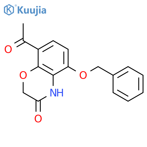 8-acetyl-5-(benzyloxy)-3,4-dihydro-2H-1,4-benzoxazin-3-one structure
