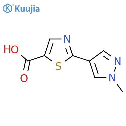 2-(1-Methyl-1H-pyrazol-4-yl)-1,3-thiazole-5-carboxylic acid structure