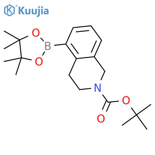 tert-butyl 5-(4,4,5,5-tetramethyl-1,3,2-dioxaborolan-2-yl)-1,2,3,4-tetrahydroisoquinoline-2-carboxylate structure