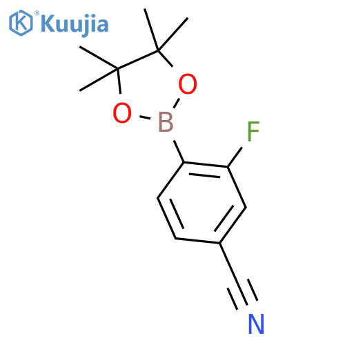3-Fluoro-4-(4,4,5,5-tetramethyl-1,3,2-dioxaborolan-2-yl)benzonitrile structure