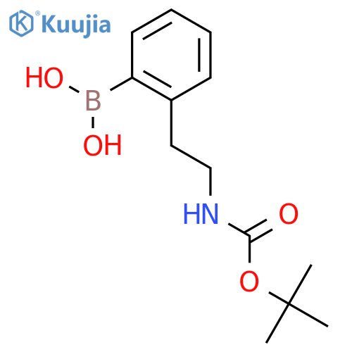 2-(2-{(tert-butoxy)carbonylamino}ethyl)phenylboronic acid structure