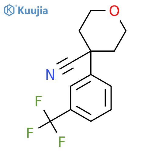 4-3-(trifluoromethyl)phenyloxane-4-carbonitrile structure