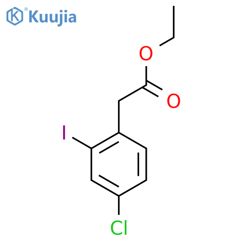 Ethyl 2-(4-chloro-2-iodophenyl)acetate structure