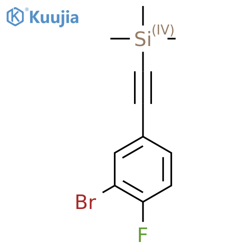 2-(3-bromo-4-fluorophenyl)ethynyltrimethylsilane structure