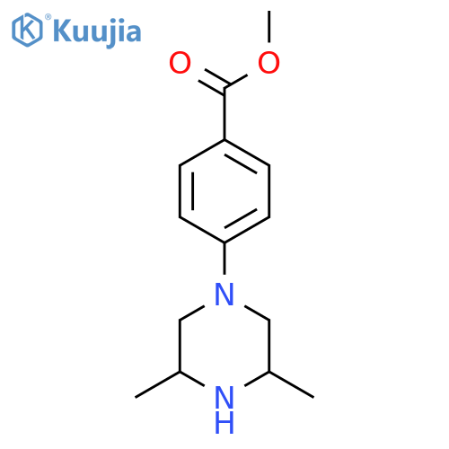 4-(3,5-dimethyl-1-piperazinyl)-Benzoic acid methyl ester structure