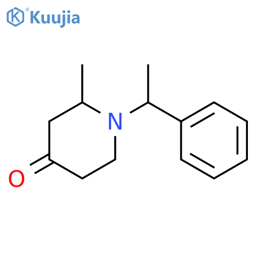(R)-2-Methyl-1-((S)-1-phenylethyl)piperidin-4-one structure