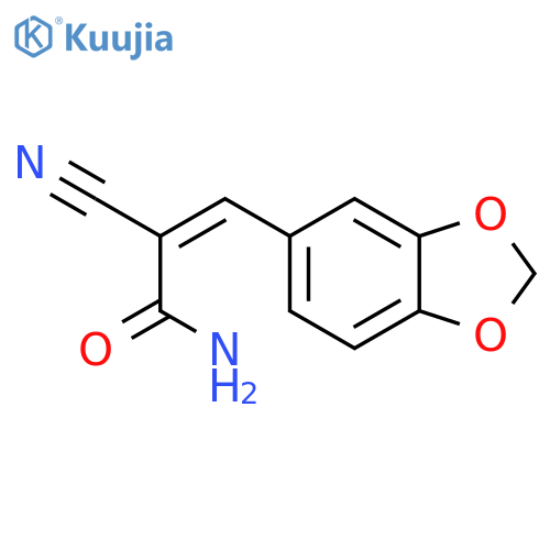 2-Propenamide,3-(1,3-benzodioxol-5-yl)-2-cyano- structure