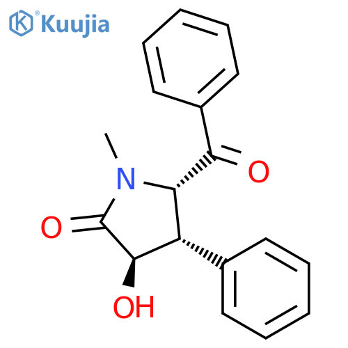 2-Pyrrolidinone, 5-benzoyl-3-hydroxy-1-methyl-4-phenyl-, (3R,4S,5S)-rel- structure
