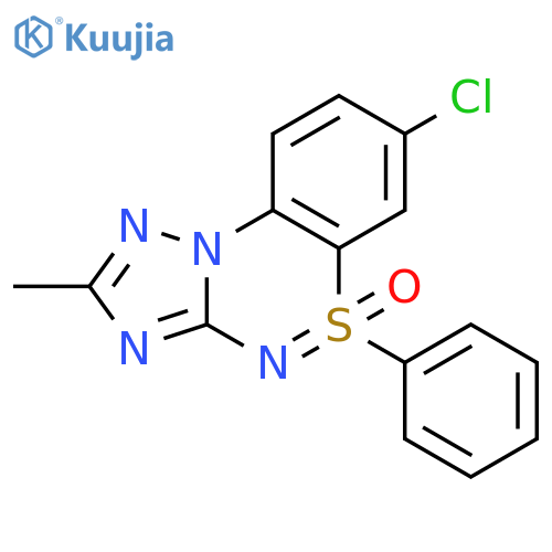 5l4-[1,2,4]Triazolo[5,1-c][1,2,4]benzothiadiazine,7-chloro-2-methyl-5-phenyl-, 5-oxide (9CI) structure