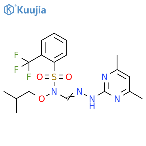 Benzenesulfonamide,N-[[(4,6-dimethyl-2-pyrimidinyl)amino]iminomethyl]-N-(2-methylpropoxy)-2-(trifluoromethyl)- structure