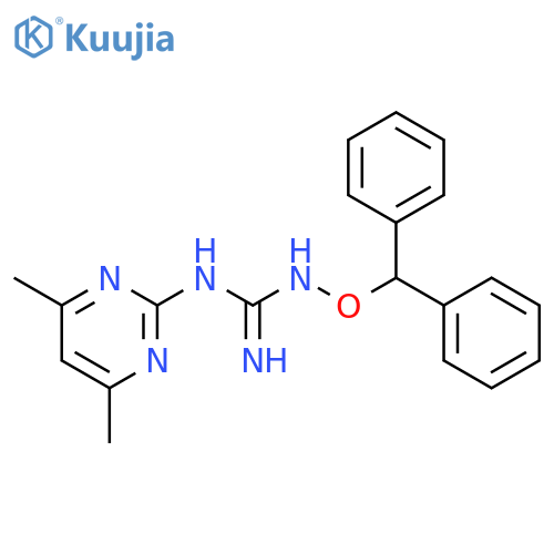 Guanidine, N-(4,6-dimethyl-2-pyrimidinyl)-N'-(diphenylmethoxy)- structure
