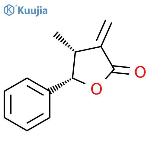 2(3H)-Furanone, dihydro-4-methyl-3-methylene-5-phenyl-, (4R,5S)-rel- structure