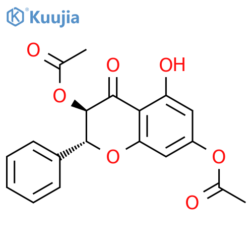 4H-1-Benzopyran-4-one,3,7-bis(acetyloxy)-2,3-dihydro-5-hydroxy-2-phenyl-, (2R,3R)- structure