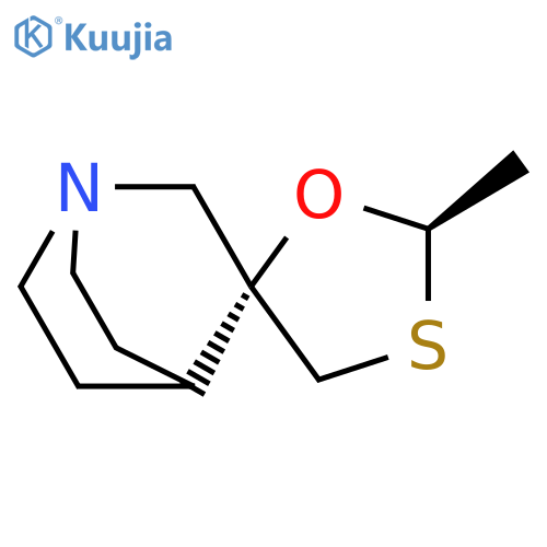 (2R,5'R)-5'-methyl-4-azaspirobicyclo2.2.2octane-2,2'-1,4oxathiolane structure