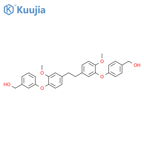 Benzenemethanol,3-[4-[2-[3-[4-(hydroxymethyl)phenoxy]-4-methoxyphenyl]ethyl]-2-methoxyphenoxy]- structure