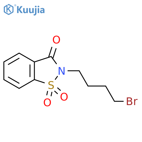 1,2-Benzisothiazol-3(2H)-one, 2-(4-bromobutyl)-, 1,1-dioxide structure