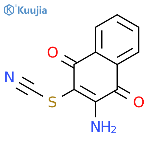 THIOCYANIC ACID, 3-AMINO-1,4-DIHYDRO-1,4-DIOXO-2-NAPHTHALENYL ESTER structure