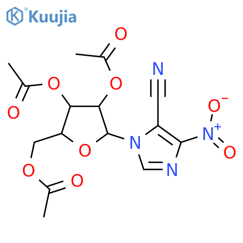 Imidazole-5-carbonitrile,4-nitro-1-b-D-ribofuranosyl-,2',3',5'-triacetate (8CI) structure