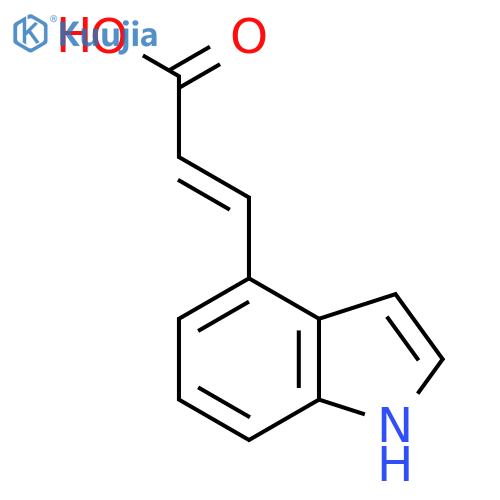 (2E)-3-(1H-indol-4-yl)prop-2-enoic acid structure