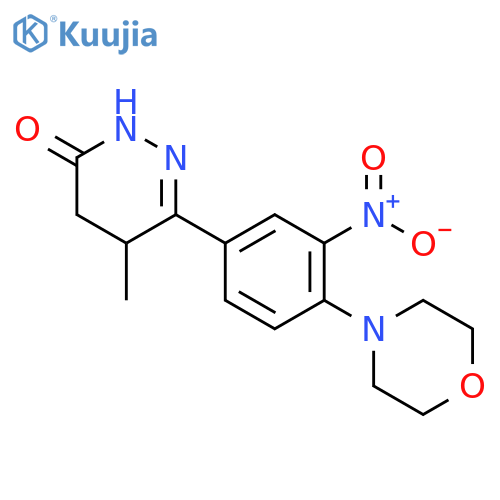 5-methyl-6-[4-(morpholin-4-yl)-3-nitrophenyl]-2,3,4,5-tetrahydropyridazin-3-one structure