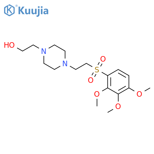 1-Piperazineethanol,4-[2-[(2,3,4-trimethoxyphenyl)sulfonyl]ethyl]- structure