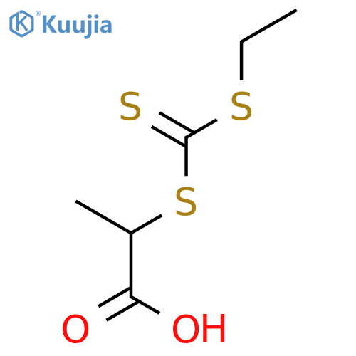 Propanoic acid, 2-[[(ethylthio)thioxomethyl]thio]- structure