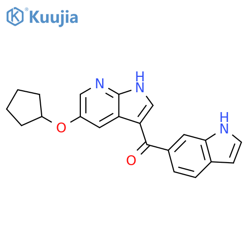 (5-Cyclopentyloxy-1h-pyrrolo[2,3-b]pyridin-3-yl)-(1h-indol-6-yl)-methanone structure