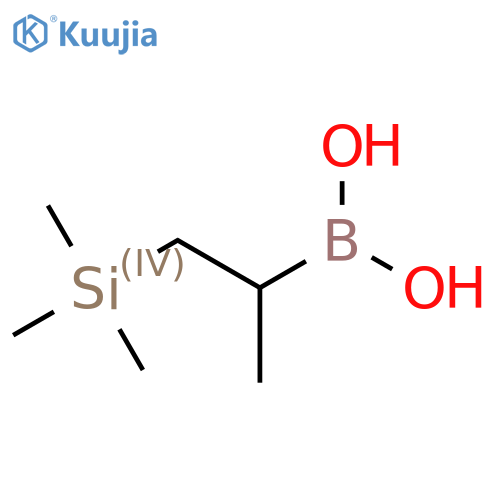 [1-(Trimethylsilyl)propan-2-yl]boronic acid structure