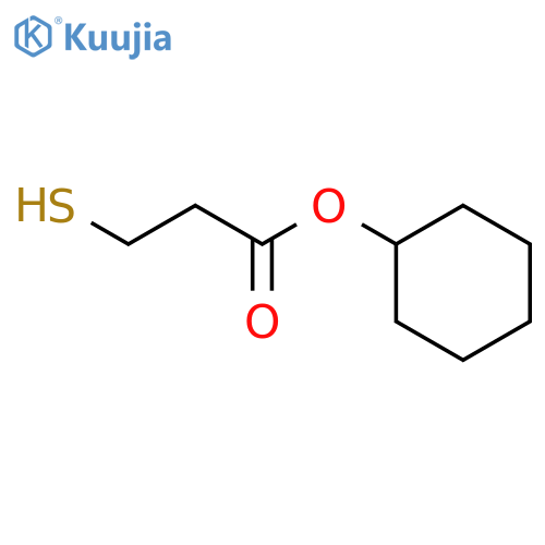 Propanoic acid,3-mercapto-, cyclohexyl ester structure