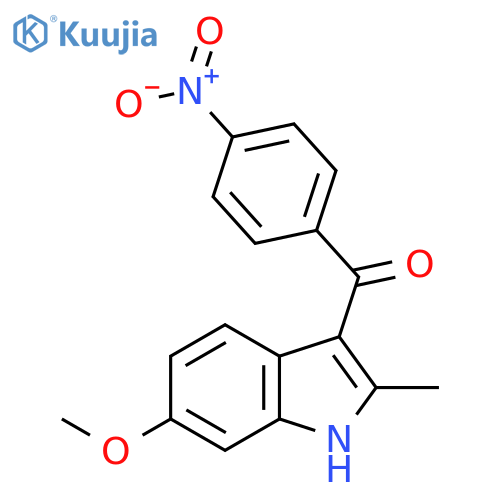 Methanone, (6-methoxy-2-methyl-1H-indol-3-yl)(4-nitrophenyl)- structure