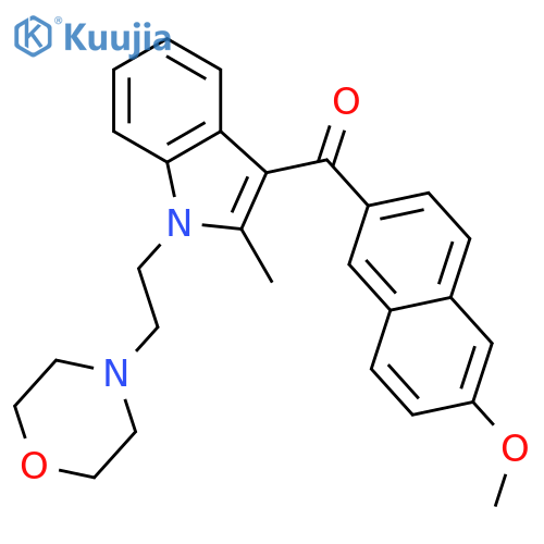 Methanone,(6-methoxy-2-naphthalenyl)[2-methyl-1-[2-(4-morpholinyl)ethyl]-1H-indol-3-yl]- structure