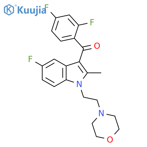Methanone,(2,4-difluorophenyl)[5-fluoro-2-methyl-1-[2-(4-morpholinyl)ethyl]-1H-indol-3-yl]- structure