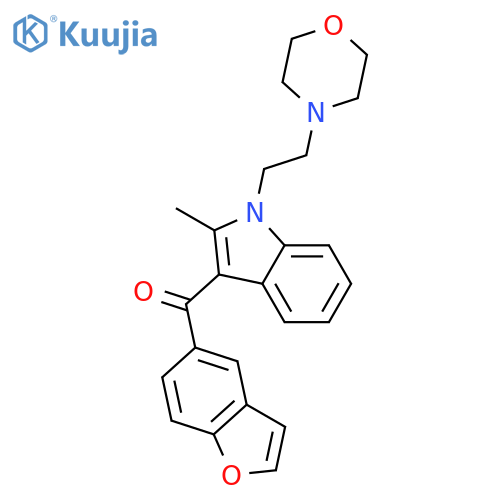 Methanone,5-benzofuranyl[2-methyl-1-[2-(4-morpholinyl)ethyl]-1H-indol-3-yl]- structure