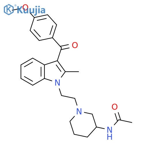 Acetamide,N-[1-[2-[3-(4-methoxybenzoyl)-2-methyl-1H-indol-1-yl]ethyl]-3-piperidinyl]- structure