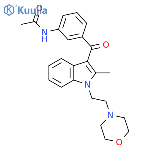 Acetamide,N-[3-[[2-methyl-1-[2-(4-morpholinyl)ethyl]-1H-indol-3-yl]carbonyl]phenyl]- structure