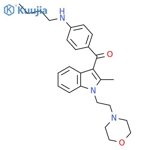 Methanone,[4-(butylamino)phenyl][2-methyl-1-[2-(4-morpholinyl)ethyl]-1H-indol-3-yl]- structure