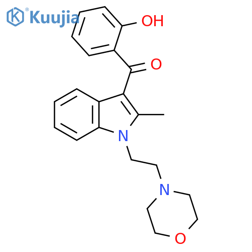 Methanone,(2-hydroxyphenyl)[2-methyl-1-[2-(4-morpholinyl)ethyl]-1H-indol-3-yl]- structure