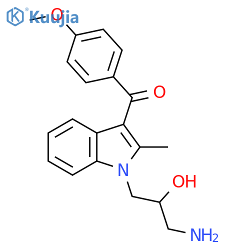Methanone,[1-(3-amino-2-hydroxypropyl)-2-methyl-1H-indol-3-yl](4-methoxyphenyl)- structure