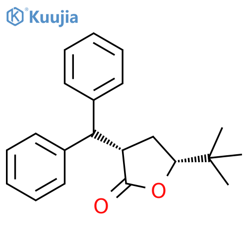 2(3H)-Furanone, 5-(1,1-dimethylethyl)-3-(diphenylmethyl)dihydro-, cis- structure