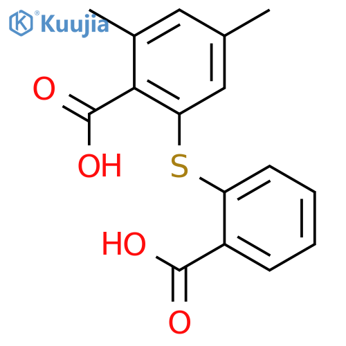 Benzoic acid, 2-[(2-carboxyphenyl)thio]-4,6-dimethyl- structure
