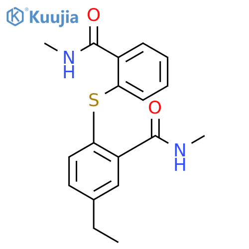 Benzamide, 5-ethyl-N-methyl-2-[[2-[(methylamino)carbonyl]phenyl]thio]- structure