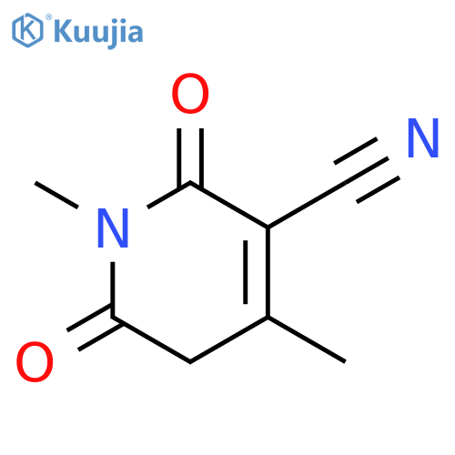 3-Pyridinecarbonitrile, 1,2,5,6-tetrahydro-1,4-dimethyl-2,6-dioxo- structure