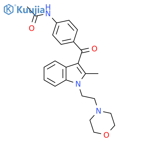 Acetamide,N-[4-[[2-methyl-1-[2-(4-morpholinyl)ethyl]-1H-indol-3-yl]carbonyl]phenyl]- structure