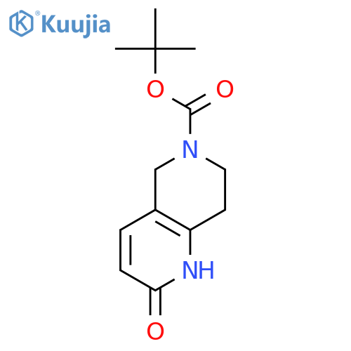 tert-butyl 2-oxo-1,2,5,6,7,8-hexahydro-1,6-naphthyridine-6-carboxylate structure