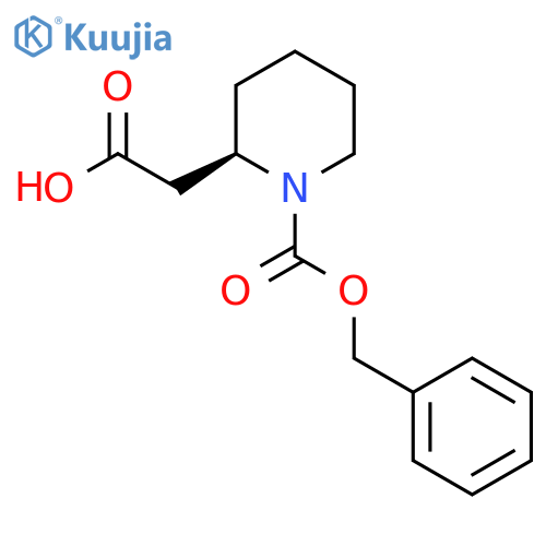 (R)-2-(1-((Benzyloxy)carbonyl)piperidin-2-yl)acetic acid structure